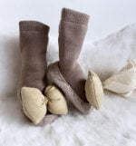 W BABY Ponožky s mašľou hnedé Socks with bow brown | Welcomebaby.sk