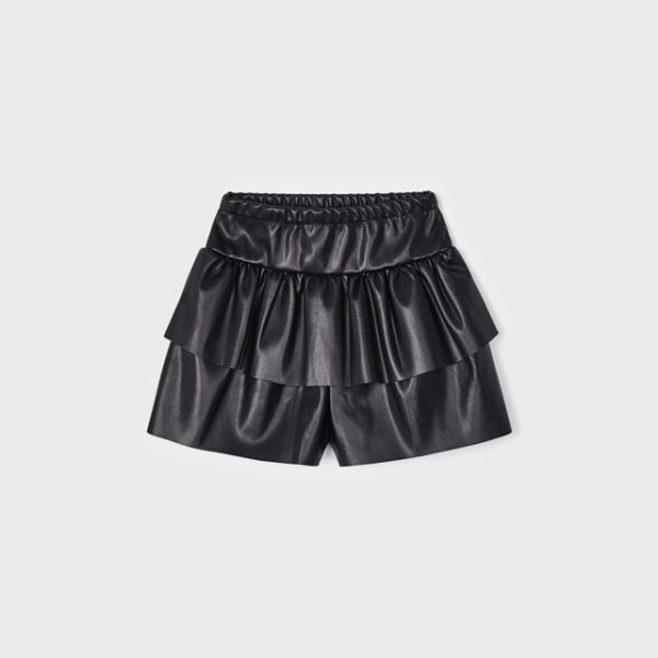 MAYORAL Koženková sukňa čierna Leather skirt black 4908 | Welcomebaby.sk