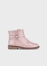 MAYORAL Dievčenské lakované vyššie topánky ružové Girl patent leather ankle boots rose 46384 | Welcomebaby.sk