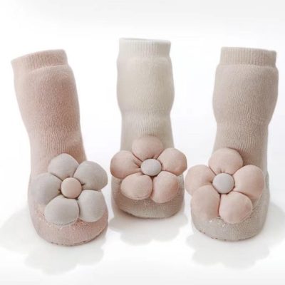 Teplé ponožky s veľkým kvetom | Welcomebaby.sk