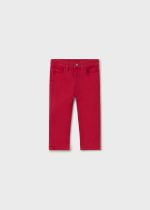 MAYORAL Chlapčenské nohavice červené rifľové Trousers baby boy red 563 | Welcomebaby.sk