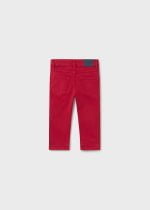 MAYORAL Chlapčenské nohavice červené rifľové Trousers baby boy red 563 | Welcomebaby.sk