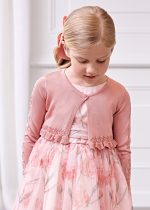 ABEL & LULA Bolerko so zvlneným dizajnom ružové Knit bolero blush 5367 | Welcomebaby.sk