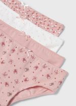 MAYORAL Set 4 nohavičiek ružové Girl Set of 4 Knickers nude 10697 | Welcomebaby.sk