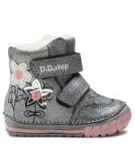 DD STEP Dievčenské čižmy s kvetom Winter shoes W029 767A | Welcomebaby.sk