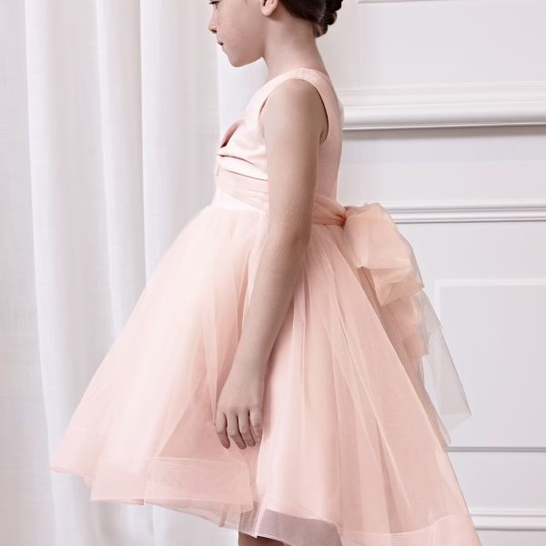 ABEL & LULA Tylové šaty s veľkou mašľou ružové Shimer tulle dress pink 5037 | W