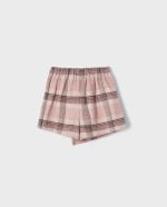 MAYORAL Vzorovaná sukňa ružová károvaná Skort check pink 4907 | Welcomebaby.sk