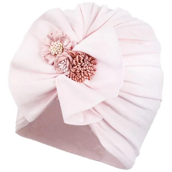 JAMIKS Turban s kvetmi ELINNOR ružový Turban with flowers rosa JWG143 | Welcomebaby.sk