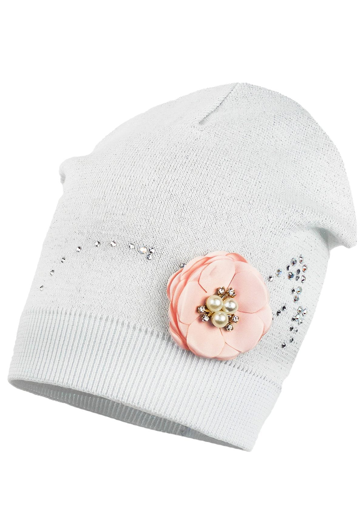 JAMIKS Čiapka s kvetom GOMERA biela Hat with flower white JWG035 | Welcomababy.sk