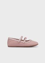 MAYORAL Baleríny ružové vybíjané kožené Ballet studded flats shoes pink 44378 46378 | Welcomebaby.sk
