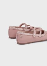 MAYORAL Baleríny ružové vybíjané kožené Ballet studded flats shoes pink 44378 46378 | Welcomebaby.sk