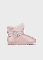 MAYORAL Dievčenské vyššie topánky s kožušinou ružové Girl fur lining ankle boots rosa 44396 | Welcomebaby.sk