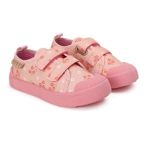 DD STEP Dievčenské plátenky s mini kvetmi ružové CSG 41272A Shoes girl pink | Welcomebaby.sk