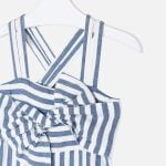 MAYORAL Dievčenský pruhovaný overal bledomodrý Jumpsuit striped blue 3817 | Welcomebaby.sk