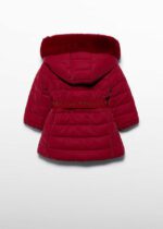 ABEL & LULA Zimná bunda červená s kapucňou a opaskom Belt coat red 5839 | Welcomebaby.sk