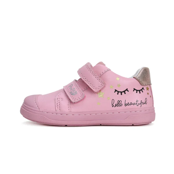 PONTE 20 DD Step Dievčenské celoročné ružové kožené topánky s očami Shoes girl eyes pink DA03-4-2440A | Welcomebaby.sk