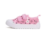 DD STEP Dievčenské plátenky so srdiečkami ružová čierna Shoes heart pink black 42654 | Welcomebaby.sk