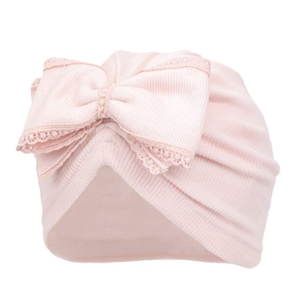 JAMIKS Turban s mašľou AZARA ružový Turban with bow rosa JZH023 | Welcomebaby.sk