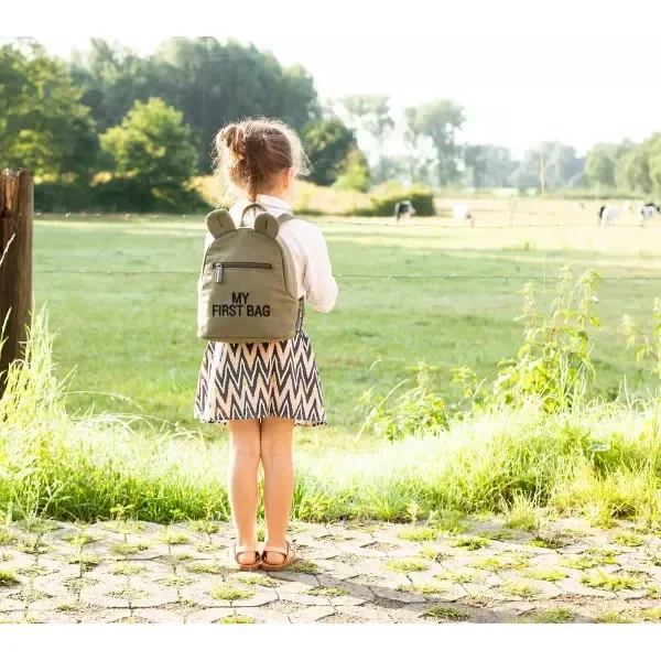 CHILDHOME Detský ruksak s uškami My first bag olivový khaki CWKIDBKA | Welcomebaby.sk