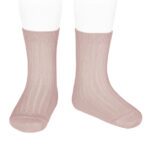 CÓNDOR Rebrované ponožky 544 old rose Ribbed socks 2016 | Welcomebaby.sk