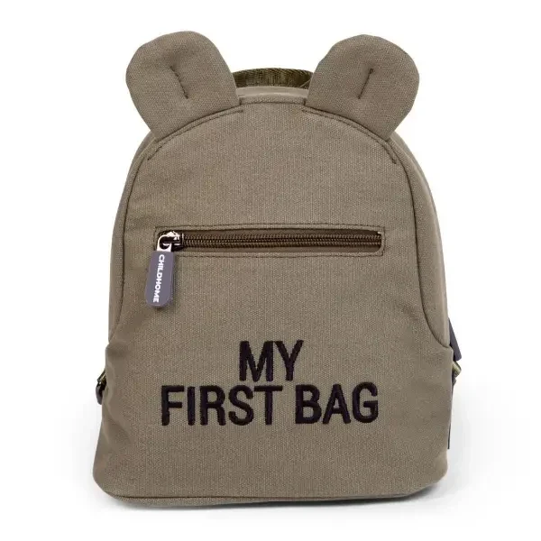 CHILDHOME Detský ruksak s uškami My first bag olivový khaki CWKIDBKA | Welcomebaby.sk