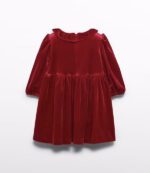 ABEL & LULA Červené teplé velvet šaty s ligôtkami Dress Velvet Glitter 5523 | Welcomebaby.sk