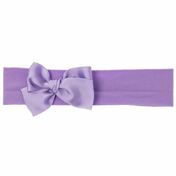 Čelenka fialová so saténovou mašľou Headband with hairbow purple 265107430 | Welcomebaby.sk