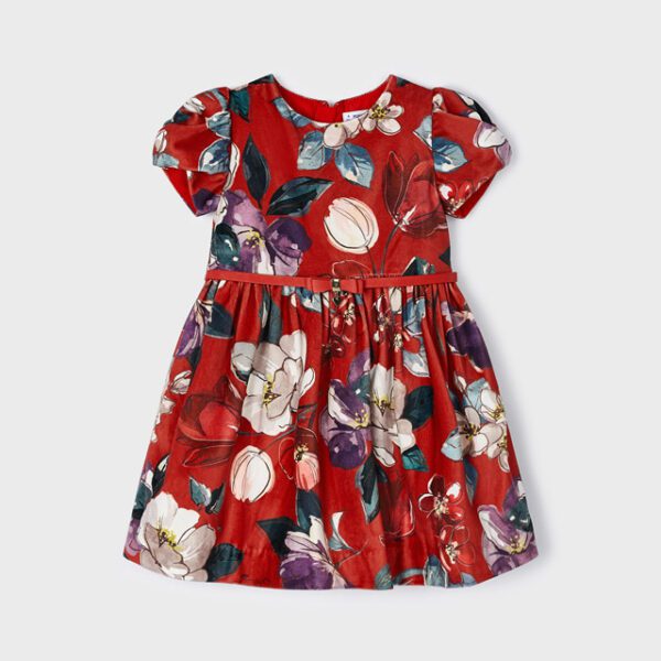 MAYORAL Kvetované šaty červené Printed dress red 4989 | Welcomebaby.sk