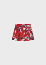 MAYORAL Kvetované velúrové šortky červené Shorts red flower 4221 | Welcomebaby.sk