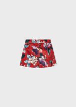 MAYORAL Kvetované velúrové šortky červené Shorts red flower 4221 | Welcomebaby.sk