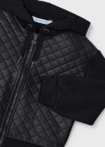 MAYORAL Koženková bunda čierna Padded jacket 4496 | Welcomebaby.sk