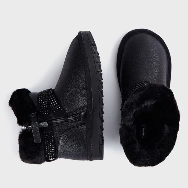 MAYORAL Dievčenské kožušinové topánky čierne Girl faux fur boots black 44515 | Welcomebaby.sk