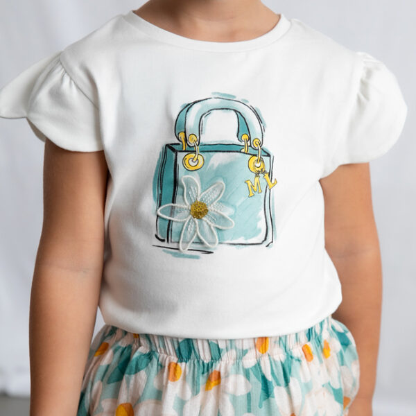 MAYORAL Tričko s krátkym rukávom 3002 Print tshirt natur lake | Welcomebaby.sk
