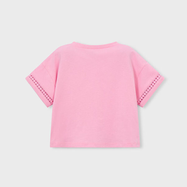 MAYORAL Tričko s krátkym rukávom 3012 Girl's knotted T-shirt candy | Welcomebaby.sk