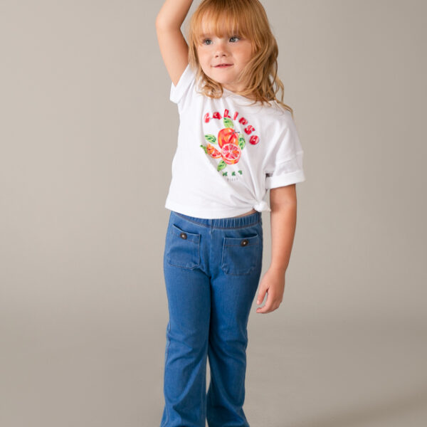 MAYORAL Legíny s vreckami 3721 Flare leggings with pockets denim | Welcomebaby.sk