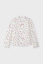 MAYORAL Dievčenská vzorovaná blúzka biela Girl ruffle print blouse 4117 | Welcomababy.sk