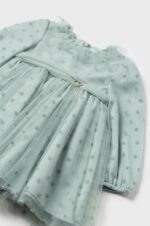 MAYORAL Tylové šaty pre bábätká tyrkysové Baby tulle dress jade 2907 | Welcomebaby.sk