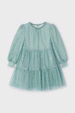 MAYORAL Tylové šaty zelené Tulle dress jade 4910 | Welcomebaby.sk