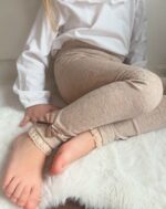 W BABY Legínové pančuchy s čipkou a mašličkou Tights lace beige 30778 | Welcomebaby.sk