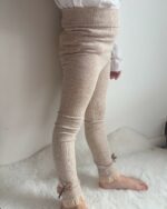 W BABY Legínové pančuchy s čipkou a mašličkou Tights lace beige 30778 | Welcomebaby.sk