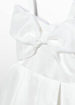 ABEL & LULA Šaty s veľkou mašľou biele Girl organza bow dress white 5031 | Welcomebaby.sk