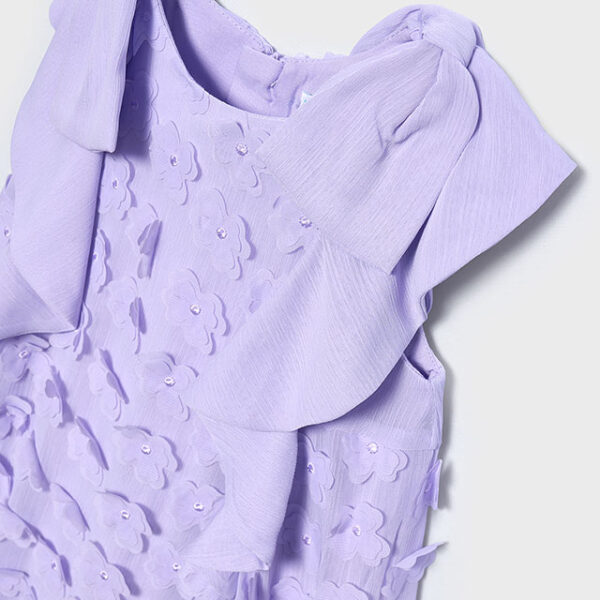 ABEL & LULA Šaty s kvetmi a volánmi fialové Girl flower bambula dress lila 5042 | Welcomebaby.sk