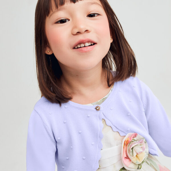 ABEL & LULA Bolerko fialové Knit cardigan lila 5382 | Welcomebaby.sk