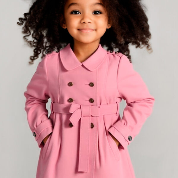 Trenčkot kabát Trench coat pink 3413 | Welcomebaby.sk