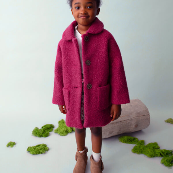 MAYORAL Dievčenský kabát 4439 bordový Girls coat cherry | Welcomebaby.sk