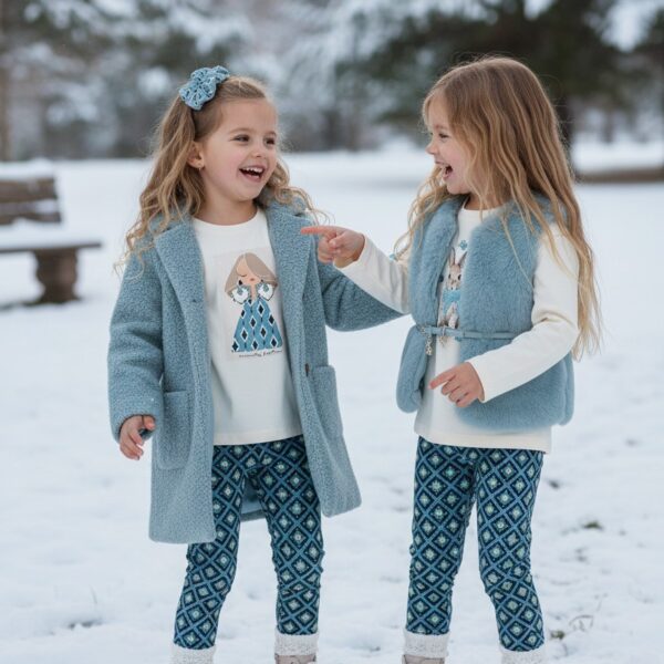 MAYORAL Dievčenský kabát 4439 Girls coat sage | Welcomebaby.sk