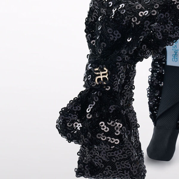 ABEL & LULA Čelenka 5972 trblietavá s mašľou čierna Spangles headband black | Welcomebaby.sk