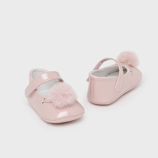 MAYORAL Balerínky s brmbolcom ružové 9983 Dressy mary jane shoes blush | Welcomebaby.sk