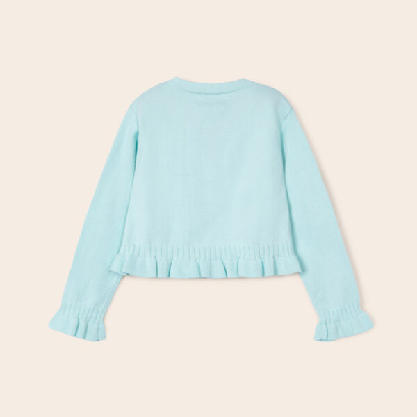 MAYORAL Sveter s jemným vzorom aqua 3345 | Welcomebaby.sk