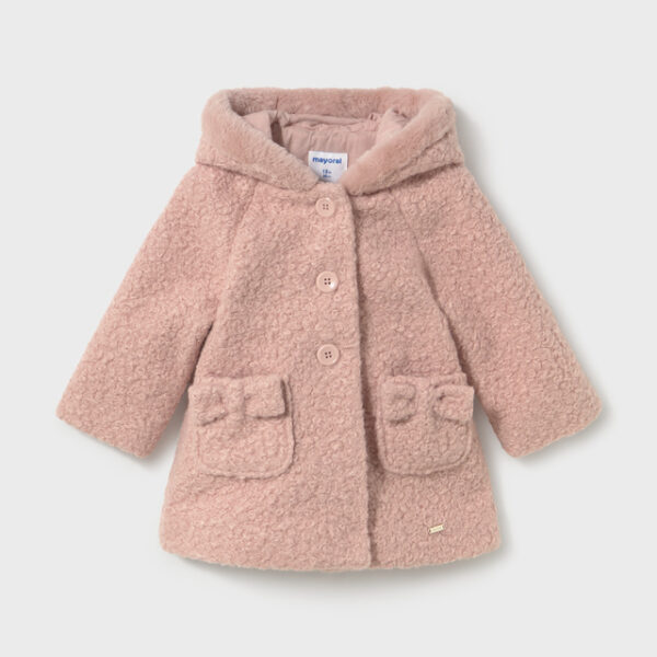 Kabátik s kapucňou ružový Mayoral 2436 | Welcomebaby.sk